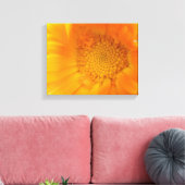 Orange Marigold Macro Canvas Print Leinwanddruck (Insitu (Wohnzimmer))