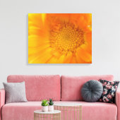 Orange Marigold Macro Canvas Print Leinwanddruck (Insitu (Wohnzimmer))