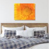 Orange Marigold Macro Canvas Print Leinwanddruck (Insitu (Schlafzimmer))