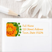 Orange Marigold Mailing Label (Insitu)