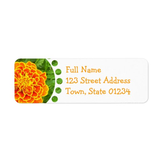 Orange Marigold Mailing Label (Vorne)