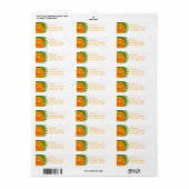 Orange Marigold Mailing Label (Vorne)