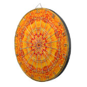 Orange Marigold Mandala Dartscheibe (Vorderseite rechts)