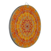 Orange Marigold Mandala Dartscheibe (Vorderseite Links)