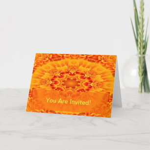 Orange Marigold Mandala Feiertagskarte