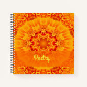 Orange Marigold Mandala Notizblock (Vorderseite)