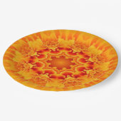 Orange Marigold Mandala Pappteller (Schrägansicht)