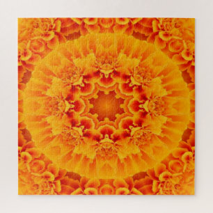 Orange Marigold Mandala Puzzle