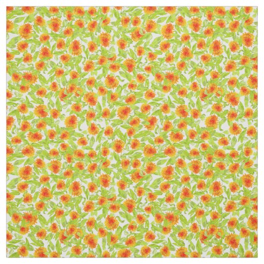Orange Marigold Pattern auf rosa Blumengestein Stoff (Muster)