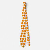 Orange Marigold Pattern - Weiß Krawatte (Vorderseite)