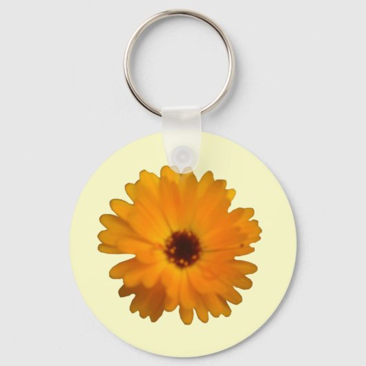 Orange Marigold Schlüsselanhänger (Vorderseite)