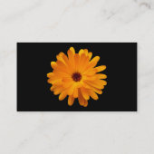 Orange Marigold - Schwarz Visitenkarte (Rückseite)