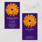 Orange Marigold - Tief Lila Visitenkarte (Vorne/Hinten)