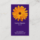 Orange Marigold - Tief Lila Visitenkarte (Rückseite)