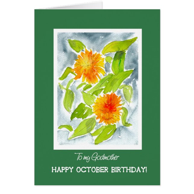 Orange Marigolds Godmatts Geburtstag im Oktober (Vorne)