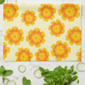 Orange Marigolds Hand-Illustrierte florale botanis Geschirrtuch (Gefaltet)