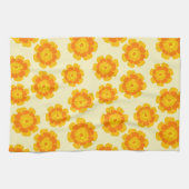 Orange Marigolds Hand-Illustrierte florale botanis Geschirrtuch (Horizontal)