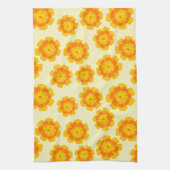 Orange Marigolds Hand-Illustrierte florale botanis Geschirrtuch (Vertikal)