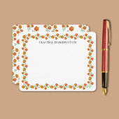 Orange Marigolds Hand-Illustrierte florale botanis Mitteilungskarte