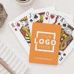 Orange-Markenwerbung für kundenspezifische Firmenl Spielkarten<br><div class="desc">Gehen Sie über den typischen Werbe-Stift oder Notizblock hinaus und geben Sie ein individualisierbares Kartendeck mit Ihrem Logo und Website-URL. Setzen Sie die Anpassung des Brandings auf die nächste Stufe,  indem Sie eine Hintergrundfarbe auswählen,  die Ihrer Markenfarbe entspricht.</div>