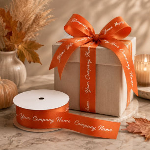 Orange Marketing Branding Markenname des Unternehm Satinband
