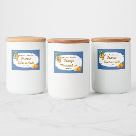 Orange Marmalade Canning Labels Lebensmitteletikett (Flaschen)