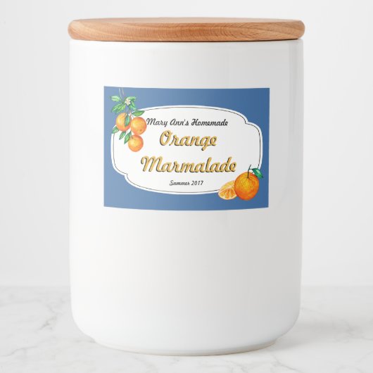 Orange Marmalade Canning Labels Lebensmitteletikett (Vorderseite)