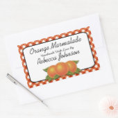 Orange Marmalade Custom Text Jar Label Rechteckiger Aufkleber (Umschlag)