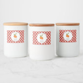Orange Marmalade Gingham Country Stil Lebensmitteletikett (Flaschen)