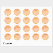 Orange Marmalade Personalisiert Jar Stickers Runde (Blatt)