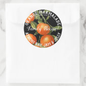 Orange Marmalade Product Business Label Runder Aufkleber (Tasche)