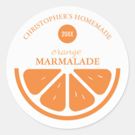 Orange Marmalde Runder Aufkleber