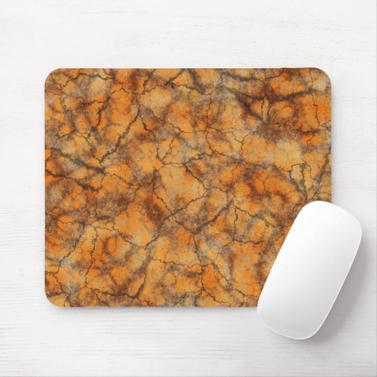Orange Marmor Mousepad (Mit Mouse)