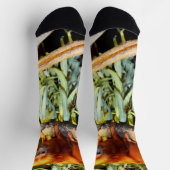 Orange Marmoset, Crew Socken (Oben)