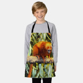 Orange Marmoset Monkey, Kinder Volldruckdrucke Sch Schürze (Getragen)