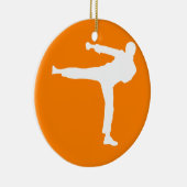 Orange Martial Arts Keramik Ornament (Rechts)