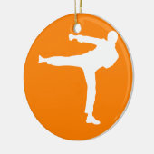 Orange Martial Arts Keramik Ornament (Links)