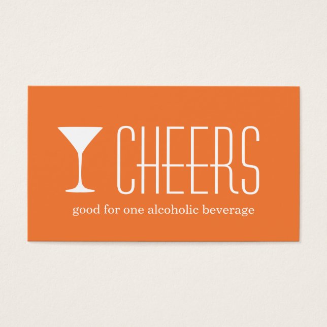 Orange martini Corporate Logo Veranstaltung Drink  (Vorderseite)