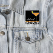 Orange Martini- und Zebra-Muster Button (Beispiel)