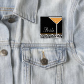 Orange Martini- und Zebra-Muster Button (Beispiel)