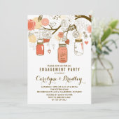 Orange Mason Jars | Einladung der Interessengruppe (Stehend Vorderseite)