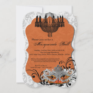 Orange Masquerade Ball Maske Kostüm Halloween Teil Einladung