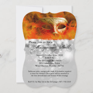 Orange Masquerade Ball Maske Kostüm Halloween Teil Einladung
