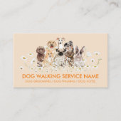Orange-Massagetherapie-Wasserfarben-Hund Visitenkarte (Vorderseite)