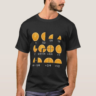Orange Mathe-Bruchteil Zur Schule Lehrer Schüler T-Shirt