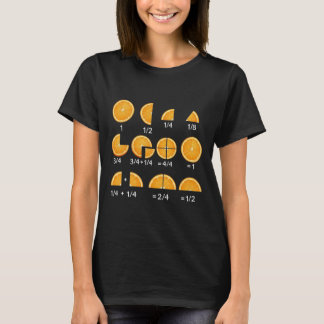 Orange Mathe-Bruchteil Zur Schule Lehrer Schüler T-Shirt