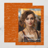Orange Mathe-Colleg-Skript-Foto-Abschluss Ankündigung (Vorne/Hinten)