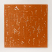 Orange Mathematic Formulas and Equations Puzzle (Horizontal)