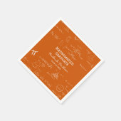 Orange Mathematics Graduate Class of Graduation Serviette (Ecke)