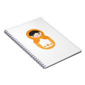 Orange Matryoshka Doll Notizblock (Rechte Seite)